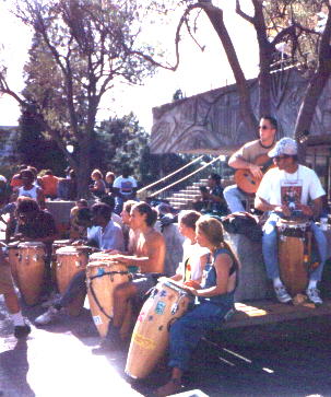 Matt playing a conga