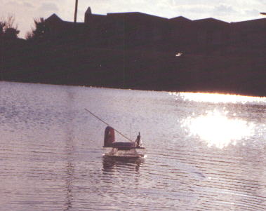 hovercraft model over lake