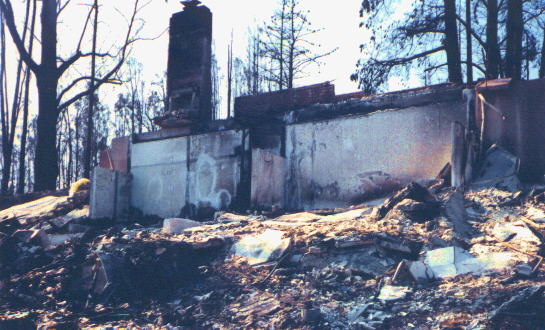 The back of what was the house