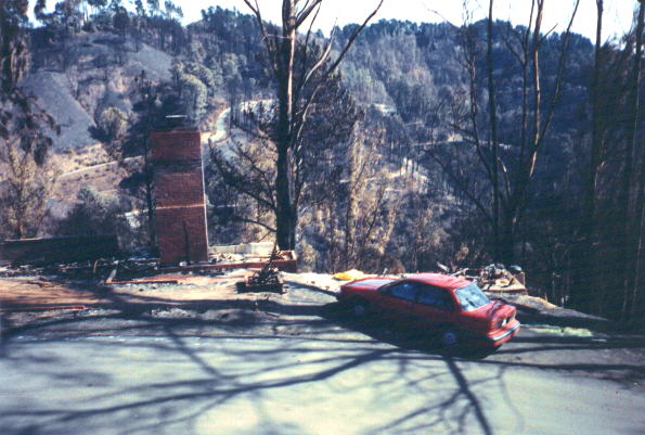 The front of what was the house