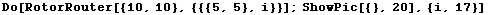 Do[RotorRouter[{10, 10}, {{{5, 5}, i}}] ; ShowPic[{}, 20], {i, 17}]